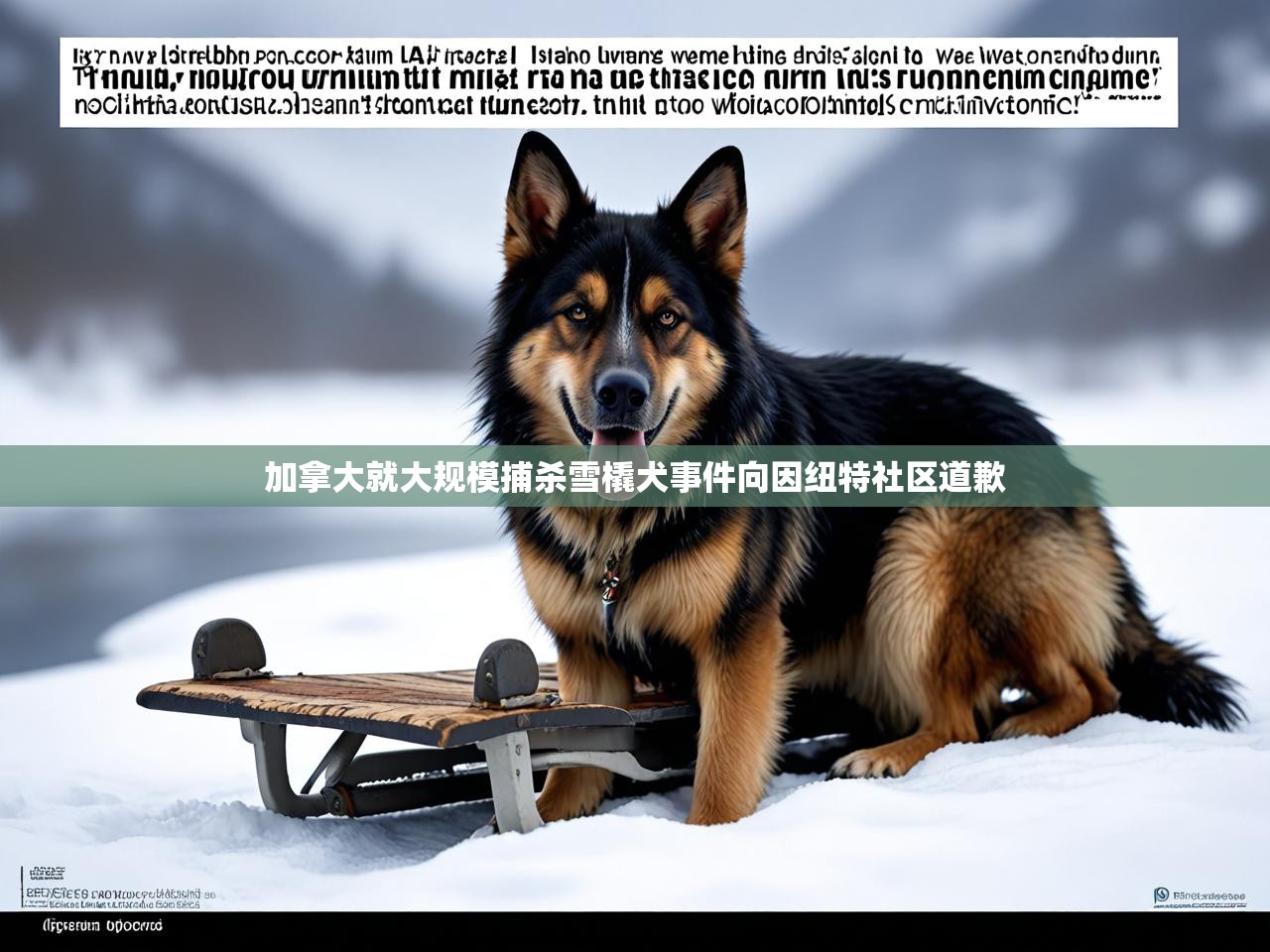 加拿大就大规模捕杀雪橇犬事件向因纽特社区道歉 加拿大就大规模捕杀雪橇犬事件向因纽特社区道歉