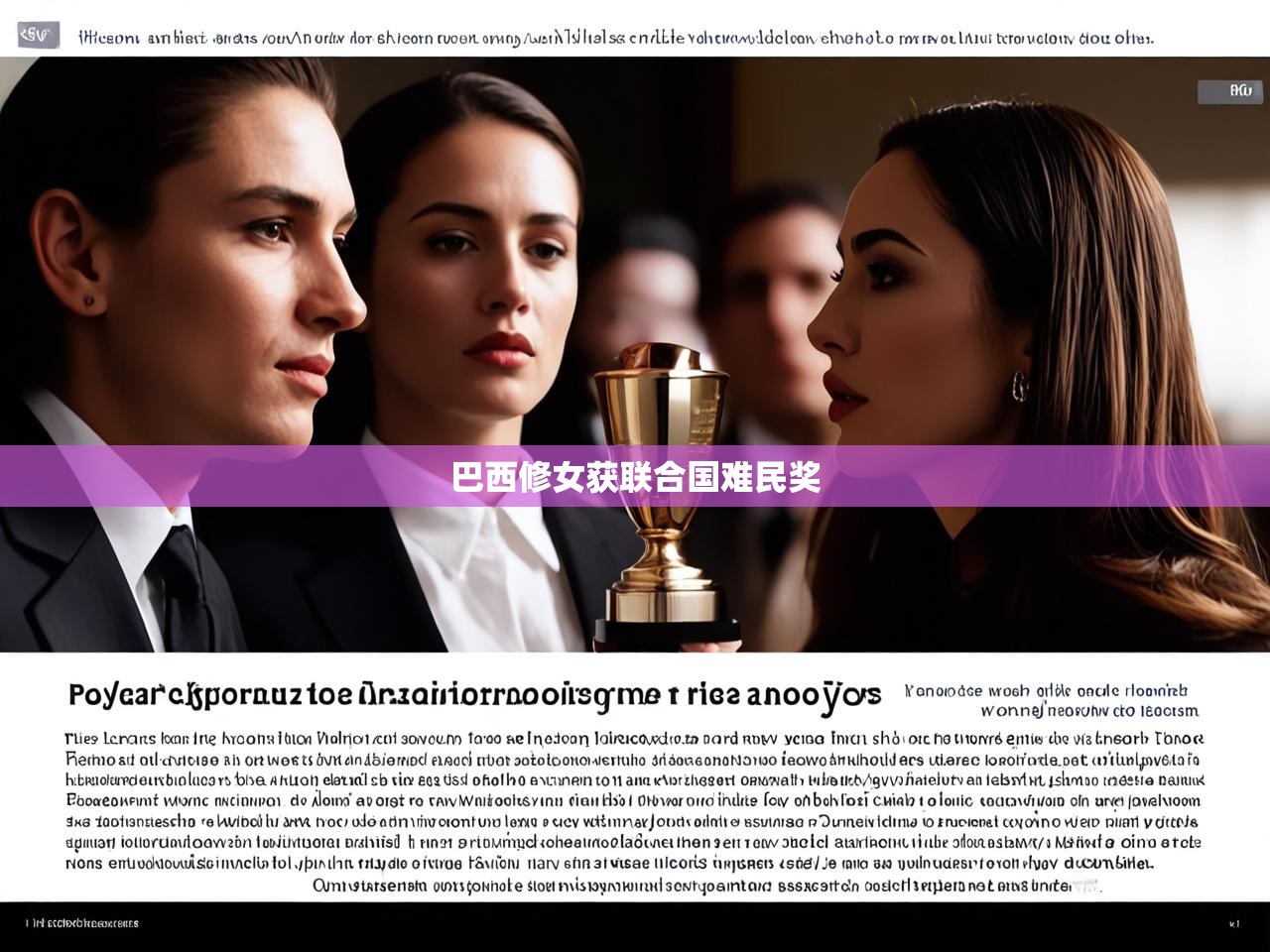 巴西修女获联合国难民奖