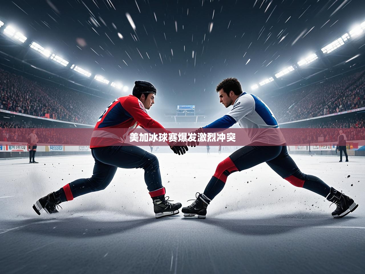 美加冰球赛爆发激烈冲突