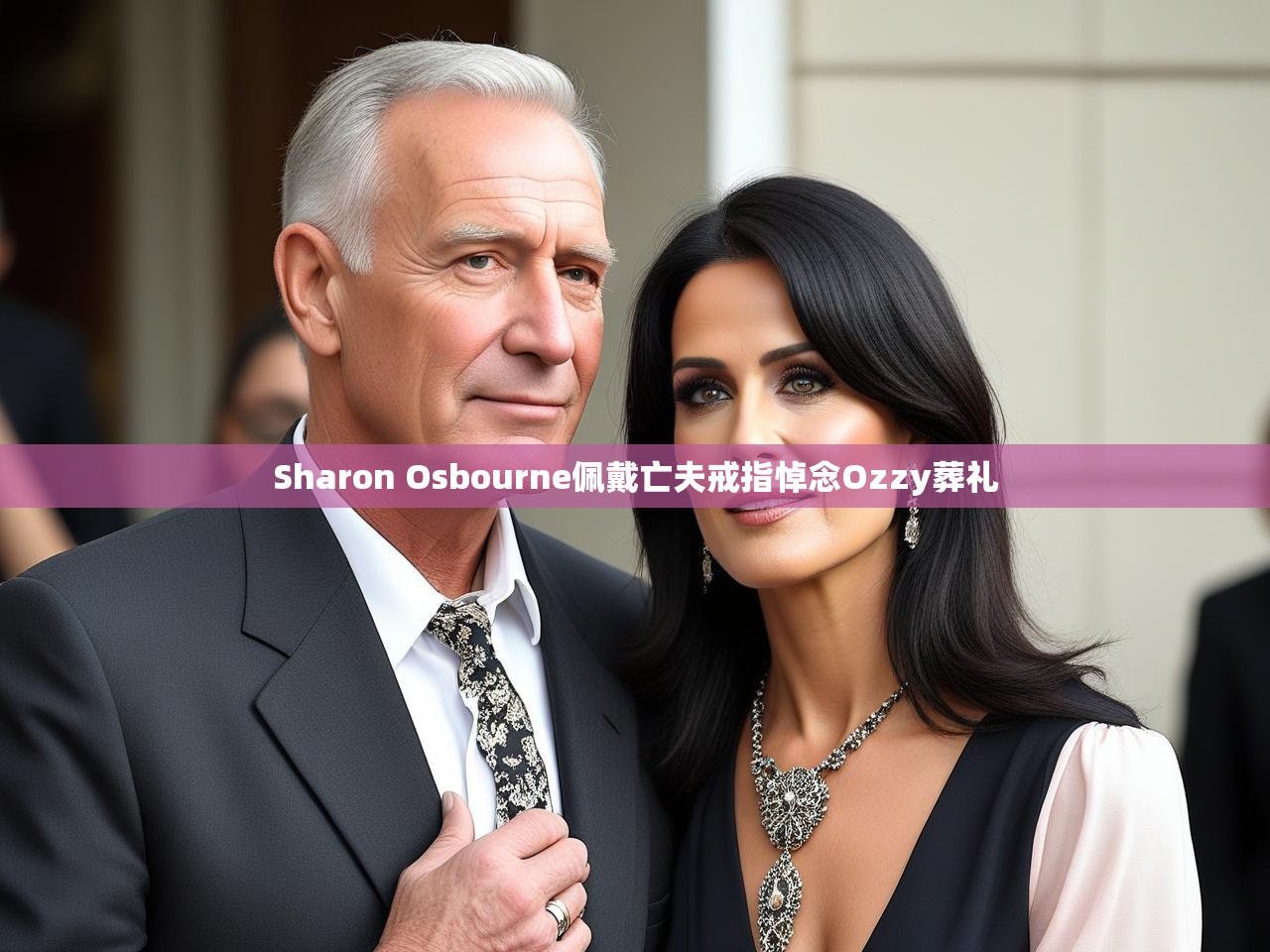 Sharon Osbourne佩戴亡夫戒指悼念Ozzy葬礼