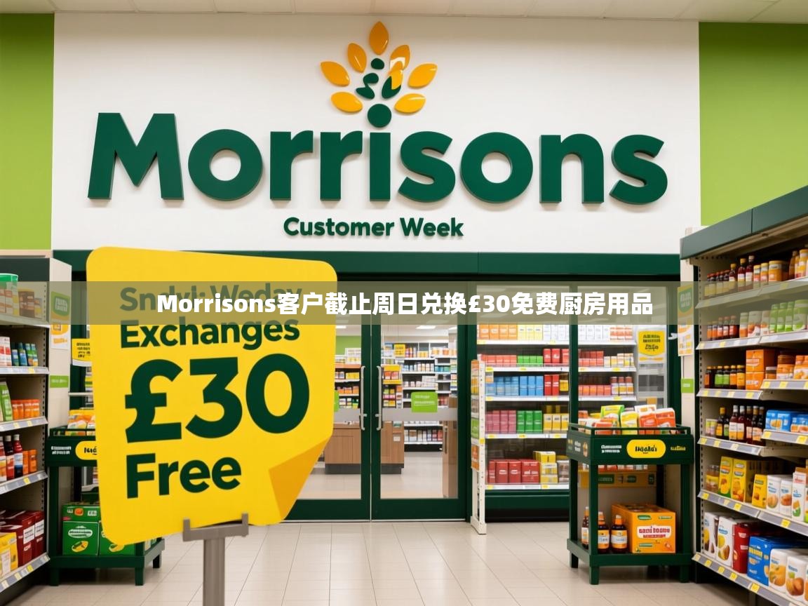 Morrisons客户截止周日兑换£30免费厨房用品