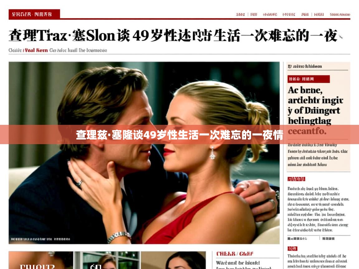 查理兹·塞隆谈49岁性生活一次难忘的一夜情