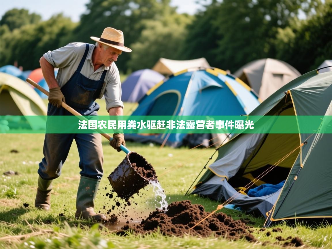 法国农民用粪水驱赶非法露营者事件曝光